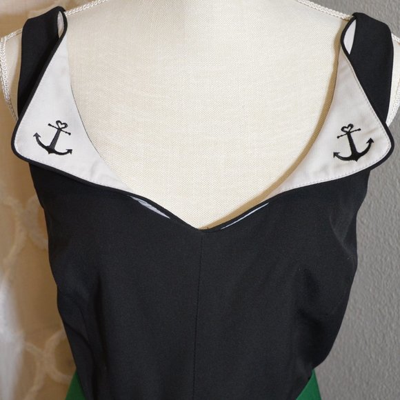 Rockabilly Anchor Swing Dress by Rock Steady - Picture 2 of 8